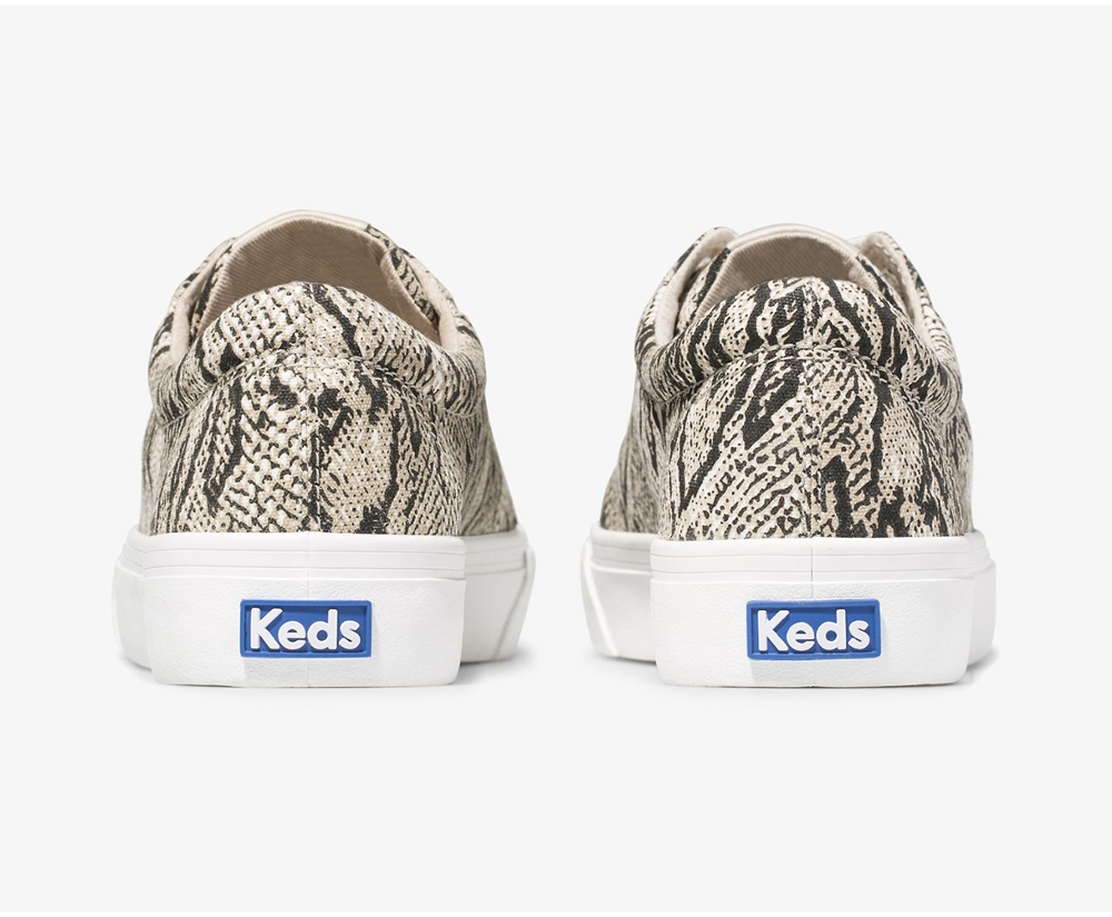 Keds Sneaker Damen Weiß/Schwarz - Jump Kick Snake - QLJ-950681